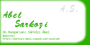 abel sarkozi business card