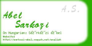 abel sarkozi business card